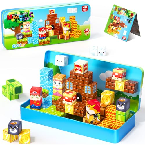 Coodoo Magnetblöcke Reisespielzeug in Metalldose – Magnetplättchen-Bausteine, STEM- & Montessori-Spielzeug für Kinder ab 3 Jahren. Ideal für Unterricht & sensorisches Spiel. Coodoo Magnetblöcke Reisespielzeug in Metalldose – Magnetplättchen-Bausteine, STEM- & Montessori-Spielzeug für Kinder ab 3 Jahren. Ideal für Unterricht & sensorisches Spiel. von Coodoo
