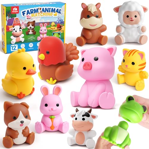 Coogam 10Pcs Bauernhof Tier Matching Spielzeug, Feinmotorik pädagogische Lernspiele für Vorschule Baby-Aktivitäten, Montessori Zählen und Farbe Form Sortieren Spielzeug Geschenk für Kinder 1 2 3 Jahre Coogam 10Pcs Bauernhof Tier Matching Spielzeug, Feinmotorik pädagogische Lernspiele für Vorschule Baby-Aktivitäten, Montessori Zählen und Farbe Form Sortieren Spielzeug Geschenk für Kinder 1 2 3 Jahre von Coogam