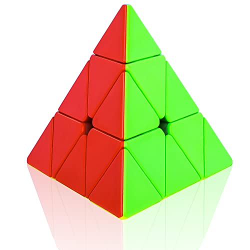 Cooja Zauberwürfel Pyraminx 3x3, Speed Cube Pyramide Magischer Würfel Speedcube, Schnelles Glattdrehen Robust Spielzeug Geschenk für Jungen Mädchen von Cooja