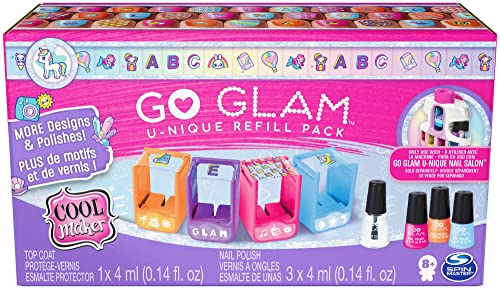 Cool MAKER Go Glam Unique Nachfüll Set XXL - zur Verwendung mit dem Go Glam Unique Nagel Salon, Nagellacke und Motivkartuschen für Finger- und Fußnägel mit Style, ab 8 Jahren von Cool MAKER