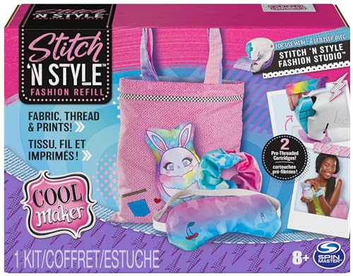 Cool MAKER Stitch n Style Nachfüll Set - mit Stitch n Style Nähmaschine zu verwenden, 6 Nähprojekte für Kinder ab 8 Jahren von Cool MAKER