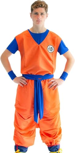 CoolChange 3-teiliges Cosplay Kostüm von Son Goku mit GO Zeichen | Größe: M von CoolChange