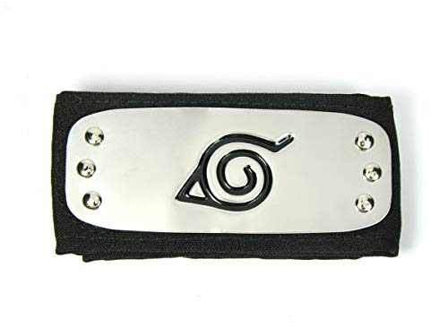 CoolChange Anime manga Stirnband für Shinobi Kostüm mit Konohagakure Wappen aus Metall, Schwarz von CoolChange