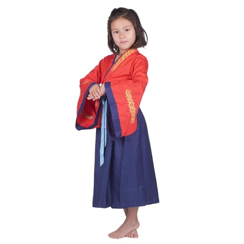 CoolChange Chinesisches Hanfu Kleid | Kinder Kostüm für Mulan Fans | Größe: 130 von CoolChange