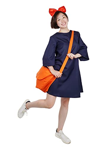 CoolChange Cosplay Kostüm der Hexe Kiki | Kleid, Tasche, Haarreif | Größe: L von CoolChange