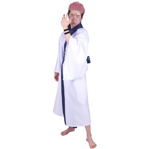 CoolChange Kimono von Ryomen Sukuna | Cosplay Kostüm für Jujutsu Kaisen Fans | Mit Gesichtstattoo | Größe: XL von CoolChange