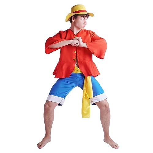 CoolChange Monkey D. Ruffy Cosplay Kostüm nach 2-jähriger Trennung mit Hemd, Hose und Hut | Größe: XL von CoolChange