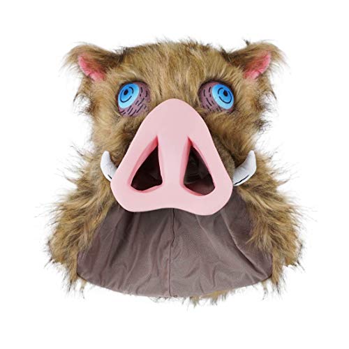 CoolChange Wildschwein Maske/Mütze mit Fell von Inosuke Hashibira | Eberkopf für D. Slayer Fans von CoolChange