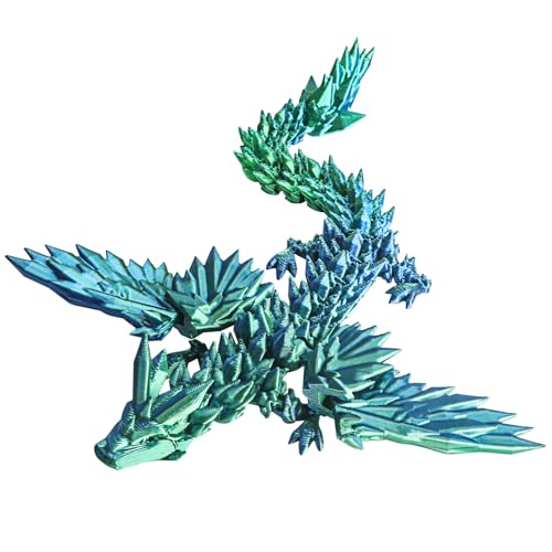 Coolden 3D Gedruckter Drachen Geheimnisvolle Beweglicher Drachen Spielzeug Ostern Überraschungs Drachen 3D Drachen Figuren Fidget Toys für Erwachsene Kinder Geschenke Schreibtisch Wohnkultur Grün von Coolden