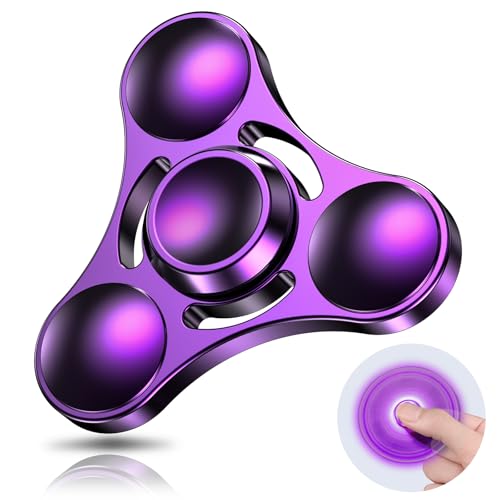Coolden Fidget Spinner Metall Fidget Toys EDC Hand Spinner Edelstahl Lager 2-5 Min Hochwertig Finger Kreisel Spielzeug ADHD Anti Stress Spielzeug Tri-Spinner Fidget Toy für Erwachsene Kinder Violett Coolden Fidget Spinner Metall Fidget Toys EDC Hand Spinner Edelstahl Lager 2-5 Min Hochwertig Finger Kreisel Spielzeug ADHD Anti Stress Spielzeug Tri-Spinner Fidget Toy für Erwachsene Kinder Violett von Coolden