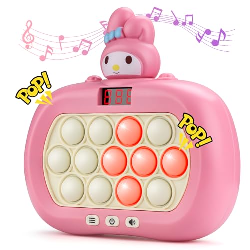 Coolden Pop Fidget Spiel Fidget Toys Quick Push Bubble Game für Kinder Erwachsene Pop Elektronisches Spielzeug mit LED Bildschirm Stress Sensory Spielmaschine Geschenk für Jungen Mädchen Rosa von Coolden