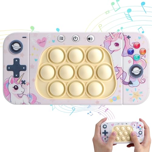 Coolden Pop It Elektronisches Spiel Quick Push Bubble Game Fidget Toys Sensory Dekompressions Pop It Game Controller Handheld Puzzle Spielmaschine Sensorspiel Fidget Toy für Kinder Erwachsene Weiß von Coolden