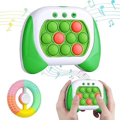 Coolden Pop Spiel Quick Push Game Fidget Toys Elektronisches Sensorspiel Push Bubble Fidget Sensory Squeeze Toys mit Handheld Fidget Toy Dekompressions Spielzeug Geschenk für Kinder Erwachsene Grün von Coolden