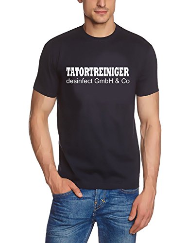 TATORTREINIGER Kostüm Set T-Shirt Navy Gr.L von Coole-Fun-T-Shirts