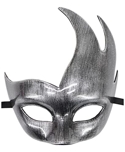 Coolwife Herren Venezianische Maskerade Maske Klassische Design Prom Mardi Gras Masken (Antikes Silber Schwarz) von Coolwife