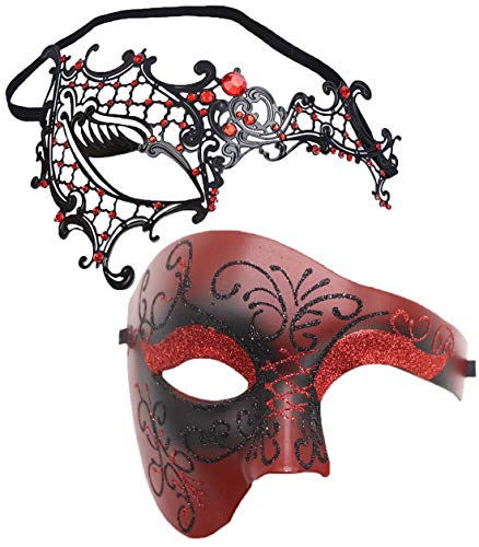 Coolwife Maskerade Maske Vintage Phantom der Oper One Eyed Half Face Kostüm - - Einheitsgröße von Coolwife