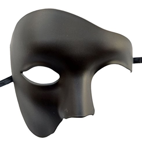 Coolwife Maskerade Maske Vintage Phantom der Oper ein Augen Half Face Kostüm (Matt Schwarz) von Coolwife