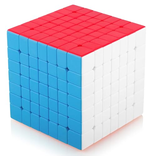 COOYOU Zauberwürfel 7x7 7x7x7 Original Speed Stickerless Magic Cube Puzzle Magischer Würfel für Schneller und Präziser mit Lebendigen Farben von Cooyou