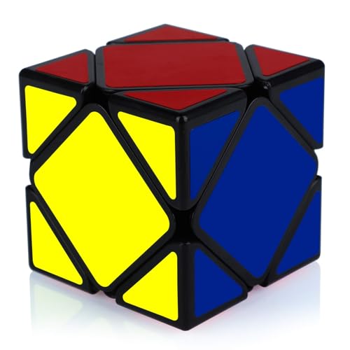 COOYOU Zauberwürfel Skewb Speed Magic Cube Puzzle Magischer Würfel PVC Aufkleber für Schneller und Präziser Schwarz von Cooyou