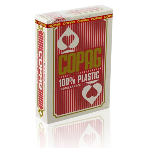 Pokerkarten 100% Plastik rot 05/07 von Copag