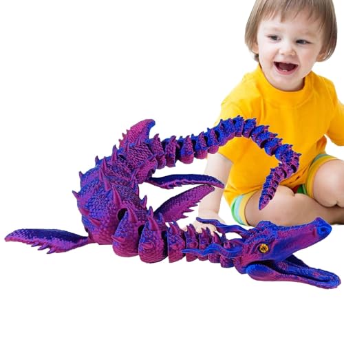 Copangle 3D-Druck-Drache, 3D-Drachen-Zappelspielzeug - Kristalldrache mit flexiblen Gelenken | Voll beweglicher Drache, Zappeldrache für Kinder, Jungen, Erwachsene, verbessert die Konzentration von Copangle