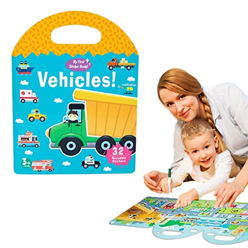 Copangle Stickerbücher für Kinder, Wiederverwendbare Stickerbücher - Modeaktivitäten Wiederverwendbarer Aufkleber Modespielzeug - Lustiges und lehrreiches Kunst- und Bastelalbum mit leeren Aufklebern von Copangle