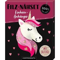 COPPENRATH 95297 Filz-Nähset Einhorn-Anhänger, Herzen - 100% selbstgemacht von Coppenrath