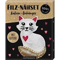 COPPENRATH 95588 Filz-Nähset: Katzen-Anhänger (gold) - 100% selbst gemacht von Coppenrath