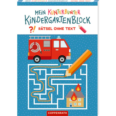 Coppenrath Mein kunterbunter Kindergartenblock: Rätsel ohne Text - Feuerwehr & Polizei von Coppenrath