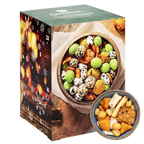 Corasol Premium Snack-Mix Adventskalender XL mit 24 herzhaften Knabbereien & Nuss-Snacks (625 g) von Corasol