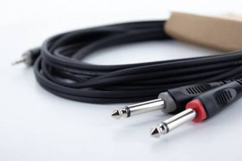 Cordial 14863 Audio Y-Adapter [1x Klinkenstecker 3.5mm - 2x XLR-Stecker 3 polig] PVC-Mantel, Zwillin von Cordial