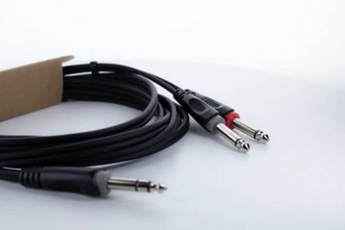 Cordial 14876 Klinke / Cinch Audio Y-Adapter [1x Klinkenstecker 6.3mm (stereo) - 2x Klinkenstecker 6 von Cordial