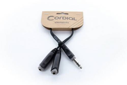 Cordial 14882 Klinke Audio Y-Adapter [1x Klinkenstecker 6.3mm (stereo) - 2x Klinkenbuchse 6.3mm (ste von Cordial