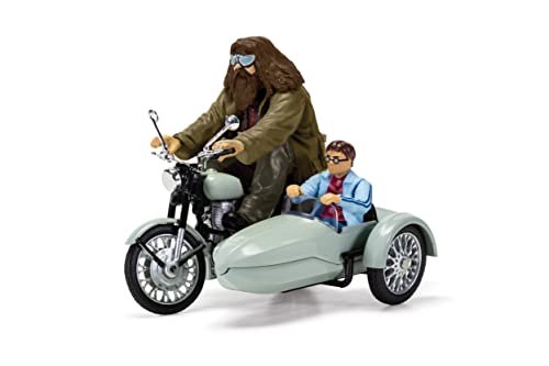 Harry Potter Sidecar Motorradmodell mit Hagrid und Harry – DieCast Metal – Länge 8 cm – Mehrfarbig, Mehrfarbiges von Corgi