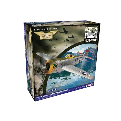 Corgi AA33827 P-47D Thunderbolt Republic 28RA, Dottie Mae Modellflugzeug Flugzeugmodelle für Kinder ab 5 Jahren, Druckguss Flugzeug, Spielzeugflugzeuge – Geschenk für Junge Luftfahrtfans von Corgi