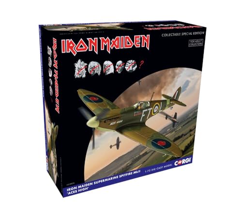 Corgi – Aviation CC39215 Iron Maiden – Supermarine Spitfire MKII „Aces High“ Militärflugzeug, Druckgussmodell im Maßstab 1:72 Corgi – Aviation CC39215 Iron Maiden – Supermarine Spitfire MKII „Aces High“ Militärflugzeug, Druckgussmodell im Maßstab 1:72 von Corgi