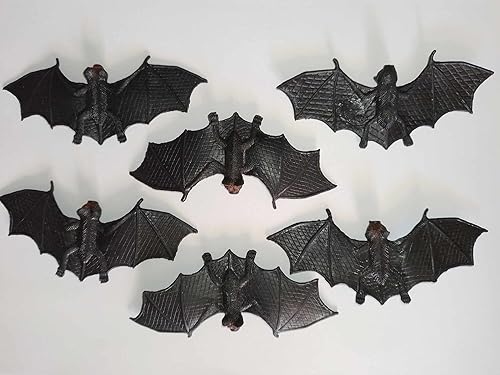 Cornelissen Fledermaus Fledermäuse Hartgummi 6erSet, je 11,5 cm, Vampir Vampire Halloween Spieltiere von Cornelissen