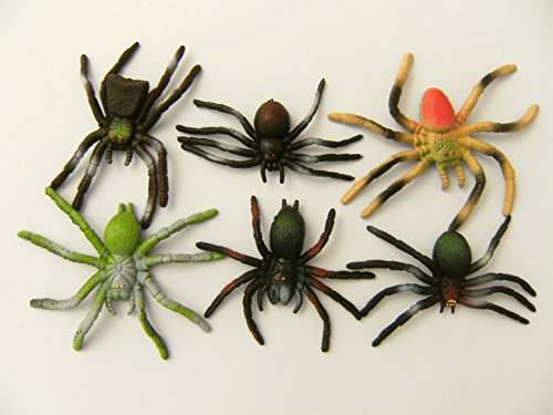 Spinnen Stretch 6erSet, 9 cm, Spinne Stretchspinne Stretchspinnen Vogelspinnen Tiere von Cornelissen