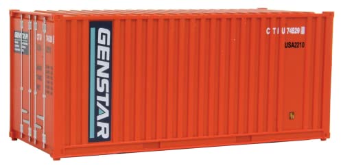 Walthers Cornerstone 531755 GENSTAR Modellbausatz, ['Orange', 'Blau', 'Weiß'], HO Scale Model 20' Foot Container von Walthers SceneMaster