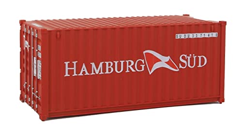 Walthers Cornerstone 532019 1:87 Hamburg SÜD Modellbausatz, Orange/Abendrot im Zickzackmuster (Sunset Chevron), HO Scale Model 20' Foot Container von Cornerstone