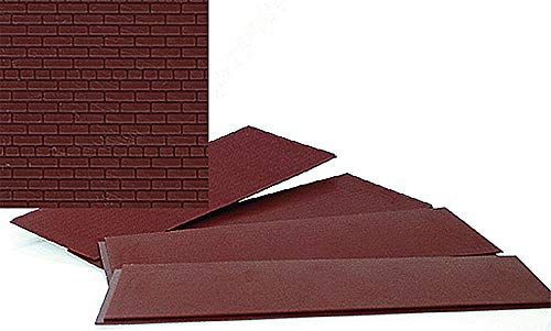 Walthers Cornerstone 933-3523 Dark Red Brick Sheets 10.1x24.7cm (4) von Cornerstone