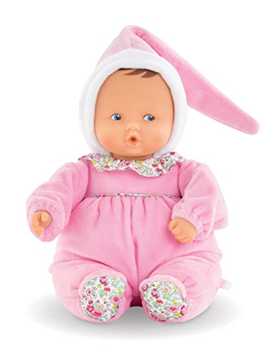 Corolle 9000020130 - Mon Doudou Babipouce Blumengarten, extra weiche Weichkörperpuppe mit Vanilleduft, Namensetikett, waschbar, 28cm, Behält den Daumen im Mund, ab den ersten Lebensmonaten von Corolle