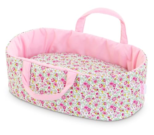 Corolle 9000110940 - Babytragetasche Floral, Schlaf-und Tragetasche mit Decke für alle 30cm Puppen, 32x17,5x10,5cm, ab 18 Monate von Corolle