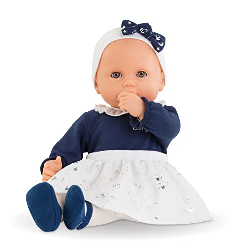 Corolle 9000130340 - Mon Grand Poupon Anaïs Sternenglanz, Weichkörperpuppe, Schlafaugen, kann sitzen und Daumenlutschen, Vanilleduft, 36cm, ab 2 Jahren von Corolle