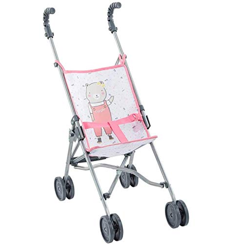 Corolle 9000140720 - Mon Grand Poupon, Puppenbuggy pink für alle 36-42cm Babypuppen von Corolle