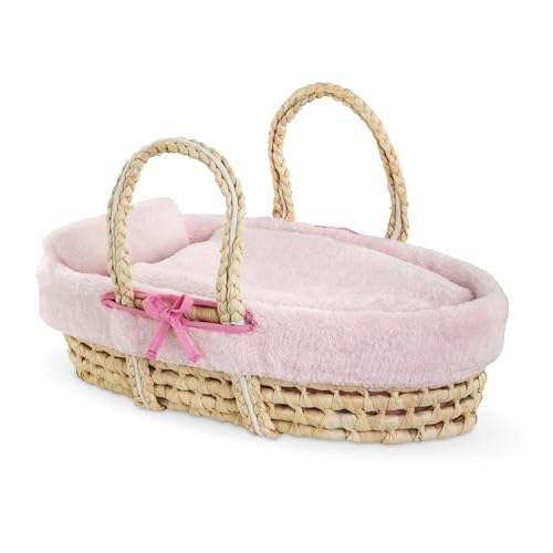 Corolle 9000141850 Corolle-9000141850 Babykörbchen-Set, Rosa, Zubehör, für Puppen 36 und 42 cm, ab 3 Jahren von Corolle