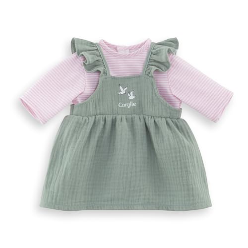 Corolle Kleid mit Rüschen und T-Shirt mit Loire-Rand, Kleidung, für Puppen, 42 cm, ab 2 Jahren, 9000160160 von Corolle