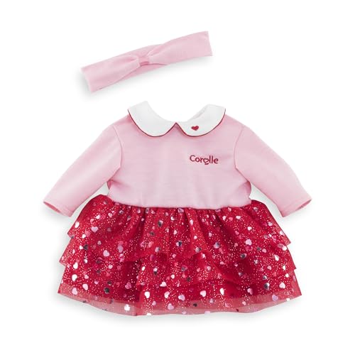 Corolle Mon Premier Poupon Kleid, Kollektion Herzblatt, für alle 30cm Babypuppen, ab 18 Monate von Corolle