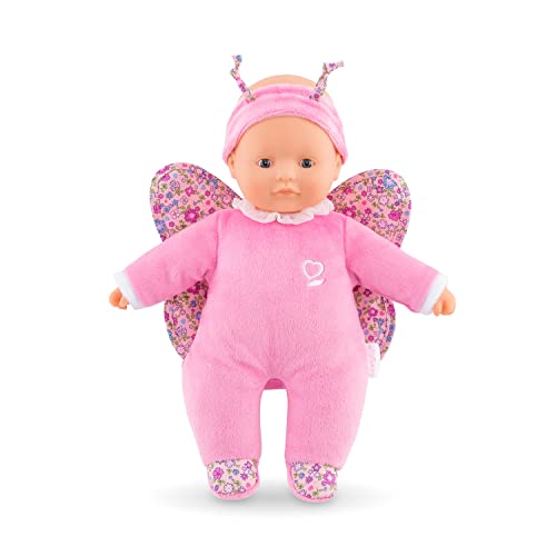 Corolle 9000100460 - Mon Doudou Corolle Sweetheart, Schmetterling, Weichkörperpuppe mit Stirnband und Flügeln, Namensetikett, Vanilleduft, 30cm, Für Kinder ab 9 Monaten geeignet von Corolle