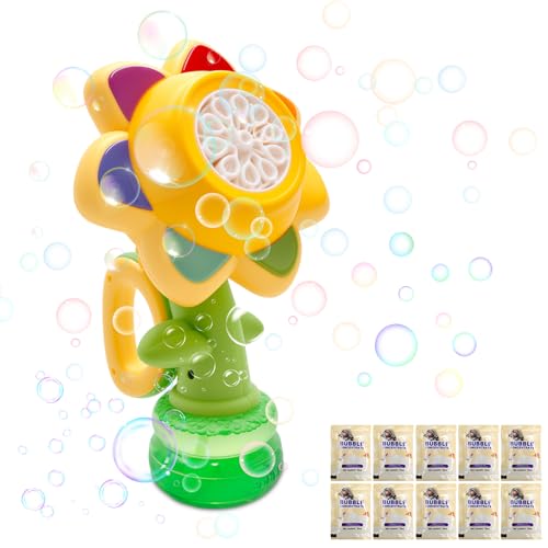 Seifenblasenmaschine, Seifenblasen Maschine Kinder - Seifenblasenmaschine in Blumenform mit 120 ml Seifenblasenflüssigkeit, DREI Einstellbare Stufen, Sommerspielzeug Geeignet für Outdoor-Aktivitäten Seifenblasenmaschine, Seifenblasen Maschine Kinder - Seifenblasenmaschine in Blumenform mit 120 ml Seifenblasenflüssigkeit, DREI Einstellbare Stufen, Sommerspielzeug Geeignet für Outdoor-Aktivitäten von Corpower